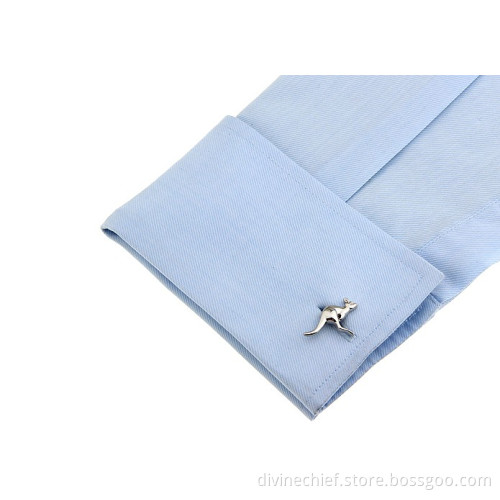 Top Quality Plating & Polishing Brass/Copper Cufflinks Customized Kangaroo Shape Cufflinks For Shirt
